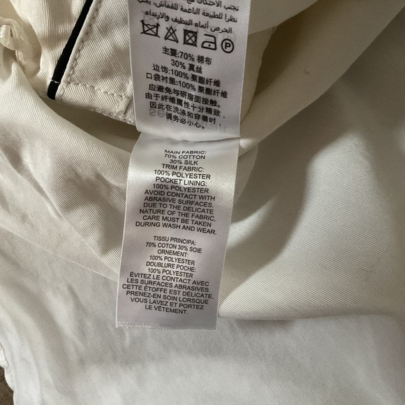 SELF-PORTRAIT Cotton Poplin Frill Shirt Size 10 - Picture 9 of 10